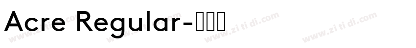 Acre Regular字体转换